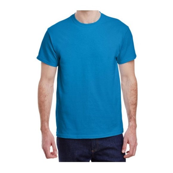 🆕 GILDAN ADULT ULTRA COTTON ROUND-NECK SHORT SLEEVE T-SHIRT - SLATE BLUE - MEN - Picture 3 of 5